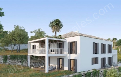 CGI of villa of typical Portuguese design